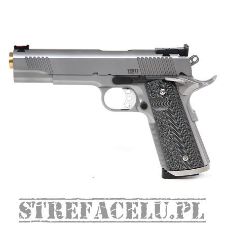 Pistol by Bul, Model : 1911 Classic Trophy SAW, Discipline : IPSC, Color : Silver, Caliber 9mm