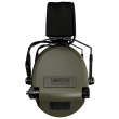 Headphones With Active Noise Canceling, Manufacturer : Sordin (Sweden), Model : Supreme Mil Aux SFA SNR - 32 DB, Color : Green - 5