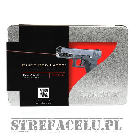 Laser pointer in guide rod , for the Glock 17, 17MOS, 34MOS Gen5 - Red - Lasermax LMS-G5-17