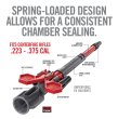Zestaw do czyszczenia przewodu lufy Smart-Fit Bore Guide - Szary/Czerwony - AVBMBG - Real Avid - 3