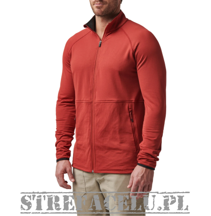 Bluza 5.11 STRATOS FULL ZIP, kolor: RED BOURBON