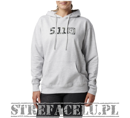 Women's Hoodie, Manufacturer : 5.11, Model : Women's Topo Logo Legacy Hoodie, Color : Heather Grey