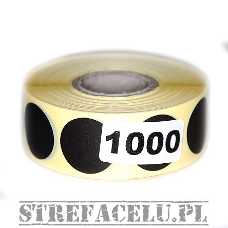 Zaklejka do przestrzelin fi20mm czarna - 1tys. szt.