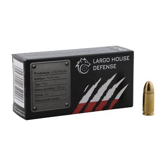 Amunicja Largo House Defense (LHD) FMJ 8g/124gr - (opak. 50 szt.) // 9x19
