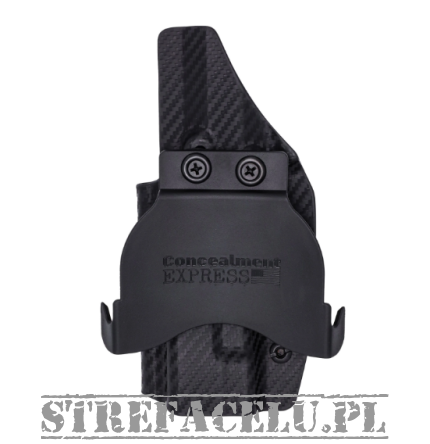 OWB Holster, Compatibility : Canik TP9SFX OR, Manufacturer : Concealment Express, Material : Kydex, For Persons : Right Handed, Finish : Carbon