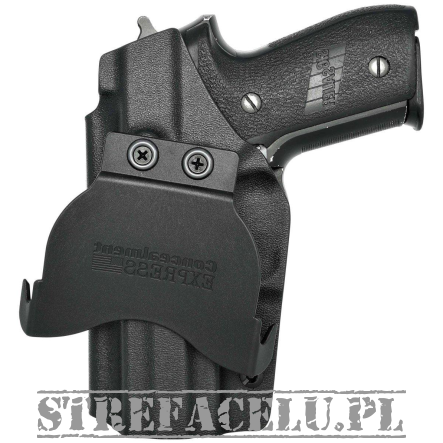 Kabura zewnętrzna prawa do pistoletu Sig Sauer P229 z szyną, RH OWB kydex, kolor: czarny