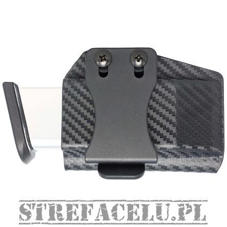 Horizontal Pouch, OWB, Compatibility : .45 Double Stack Magazine, Manufacturer : Concealment Express, Material : Kydex, For Persons : Right Handed + Left Handed, Finish : Carbon