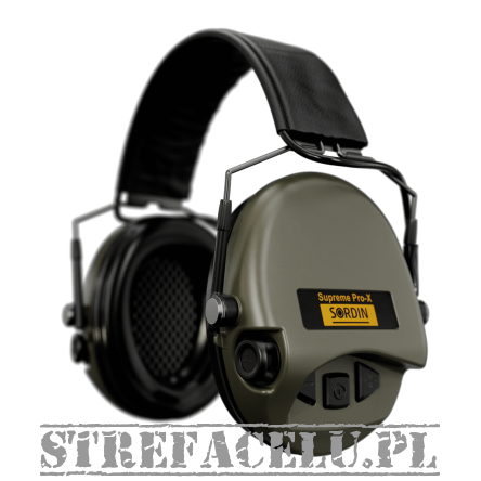 Headphones With Active Noise Canceling, Manufacturer : Sordin (Sweden), Model : Supreme Pro-X Slim, Color : Green