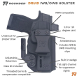 Kabura IWB/OWB Druid do BUL SAS II Ultra, EDC / Staccato 2011 C2/CS/P, Ambidextrous, kydex, kolor: carbon - 11