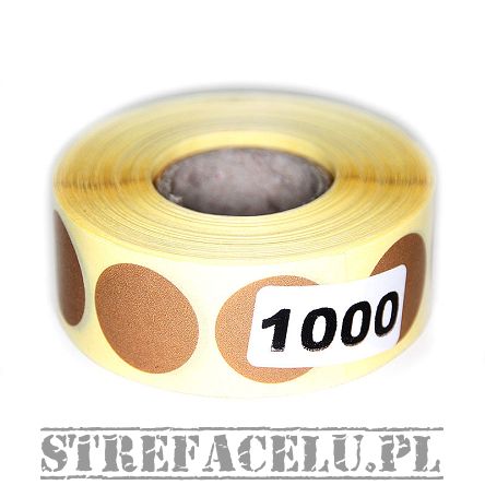 Zaklejka do przestrzelin fi20mm brązowa - 1tys. szt.