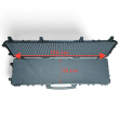 Walizka wodoszczelna do broni długiej z kółkami - 135x35,2x13,5cm, Pick`n`Pluck Foam - Megaline TS1350RS-RED - 2