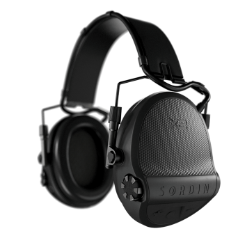 Słuchawki aktywne Sordin Supreme X2 - Leather HB GEL - Czarne - 301004-10G