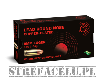 Geco Rounds, Model : LRNCP, Caliber : 9mm Luger, Bullet Weight : 8 Grams