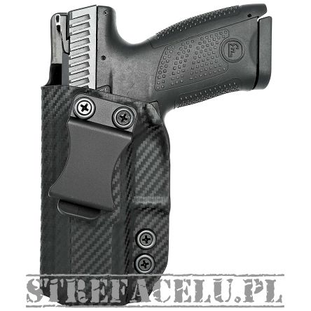 Kabura IWB Kydex CZ P-10C - Carbon. Wew. Lewa - Concealment Express CZU-P10C-CF-LH-VAR