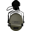 Headphones With Active Noise Canceling, Manufacturer : Sordin (Sweden), Model : Supreme MIL AUX & Helmet Mount ARC Rail, Color : Green - 72308-06-S - 5