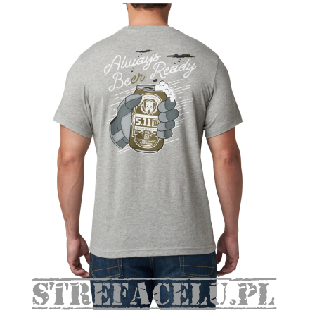 Men's T-shirt, Manufacturer : 5.11, Model : Always Beer Ready Tee, Color : Heather Grey