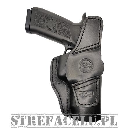 Leather Holster, Manufacturer : Falco Holsters (Slovakia), Type : 2in1 - IWB + OWB, Model : AM02-2331, Hand : Left, Color : Black