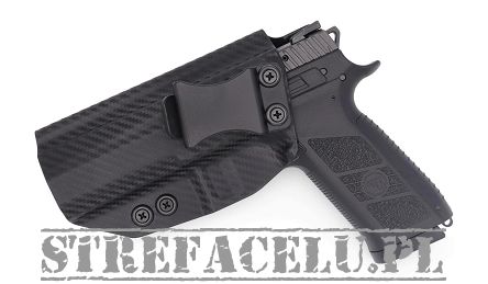 IWB Holster, Compatibility : CZ P-09, Manufacturer : Concealment Express, Material : Kydex, For Persons : Left Handed, Finish : Carbon