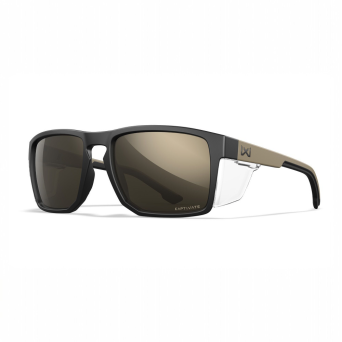 Okulary WileyX Founder CAPTIVATE™ Tungsten Mirror, Matte Black/Tan Frame