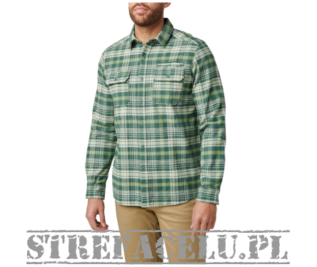Koszula meska z dlugim rekawem 5.11 LESTER L/S SHIRT kolor: TRKG GRN PLD