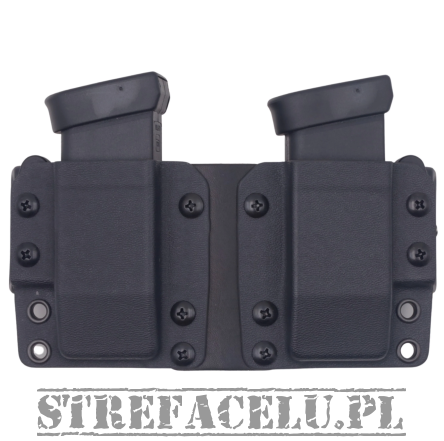 9mm/40SW Double Stack Magazine Pouch, Manufacturer : Concealment Express (Rounded Gear) USA, Type : External (OWB), Color : Black
