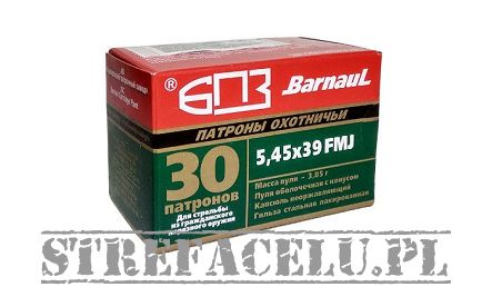 Nabój kulowy FMJ Barnaul 8.1g 60grn // 5.45x39
