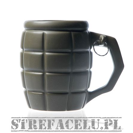 Giant granate mug with dedication - green