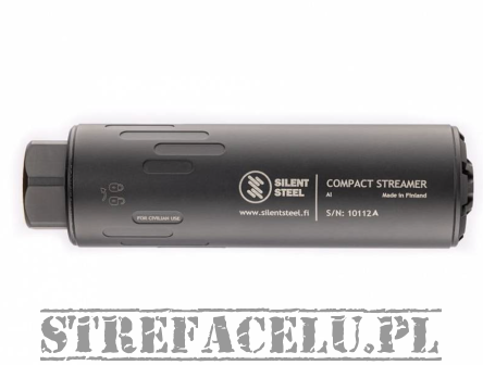 Tłumik huku SilentSteel Compact Streamer 7,62 Czarny (Ase Ultra Borelock)