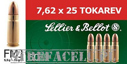 Nabój kulowy Tok FMJ 5,50G S&B  // 7,62x25