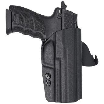 Kabura zewnętrzna prawa do pistoletu H&K 45 FS, RH OWB kydex, kolor: czarny