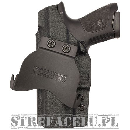 Kabura zewnętrzna prawa do pistoletu Beretta APX, RH OWB kydex, kolor: czarny