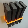 Magnetic holder for two AR magazines - ARMAGHOLDER - Red - 7