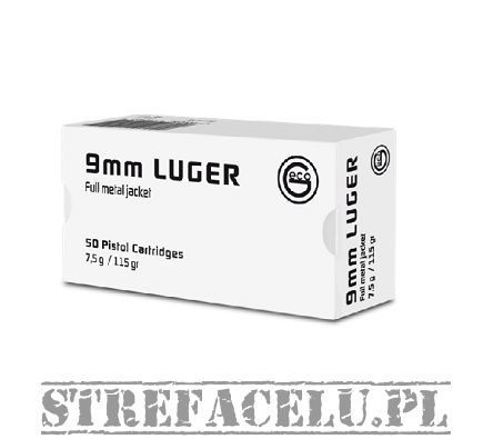 Nabój kulowy GECO Luger 7.5G FMJ // 9 PARA