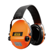 Sordin Supreme PRO X - High Visibility Active Electronic Hearing Protection - Leather Band and Orange Cups - 4