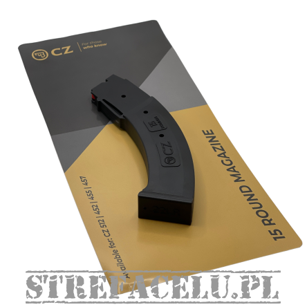 15-round Magazine (Polymer), Compatibility : CZ 452/455/457/512, Manufacturer : CZ (Czech Republic)