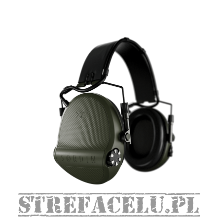 Słuchawki aktywne Sordin Supreme X2 - Leather HB GEL - Zielone - 301006-10G