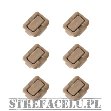 Wire Control Kit - 6pcs, Compatibility : M-LOK Handguard, Color : FDE
