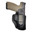 Leather Holster, Manufacturer : Falco Holsters (Slovakia), Type : 2in1 - IWB + OWB, Model : AM02-2330, Hand : Right, Color : Black - 2