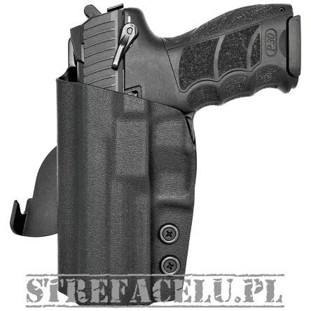 Kabura zewnętrzna lewa do pistoletu H&K P30, LH OWB kydex, kolor: czarny
