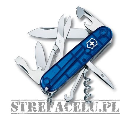 Victorinox Scyzoryk Climber niebieskitransparentny, celidor, 91mm
