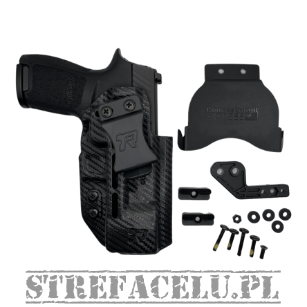 IWB/OWB Sig P320 Holster, Manufacturer : Concealment Express (Rounded Gear), Model : Druid Sig P320 OR, Color : Carbon