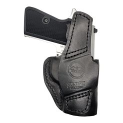 Leather Holster, Manufacturer : Falco Holsters (Slovakia), Type : 2in1 - IWB + OWB, Model : AM02-2328, Hand : Left, Color : Black