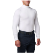 Men's Semi-Golf, Manufacturer : 5.11, Model : Mock Neck Long Sleeve Top, Color : Uniform White - 3