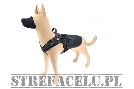Dog Harness, Manufacturer : Raptor Tactical (USA), Model : K9 Drago Harness, Color : Multicam Black, (Size Selection)