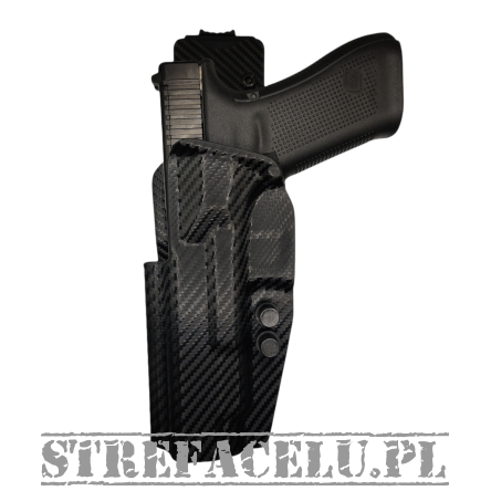 OWB Competition Holster With Belt Mount, Compatibility : Glock 34, Manufacturer : Concealment Express, Material : Kydex, For Persons : Left Handed, Finish : Carbon