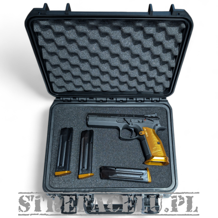 Walizka Strong PP do broni krótkiej - 32x22x5x8cm, 2 Clips, Cover Egg Foam - Megaline 604/0000CUBE
