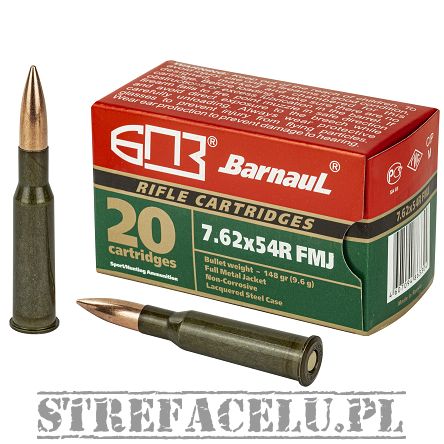 Nabój kulowy FMJ-BT BarnaulZN 11,3g/123grn // 7,62x54R