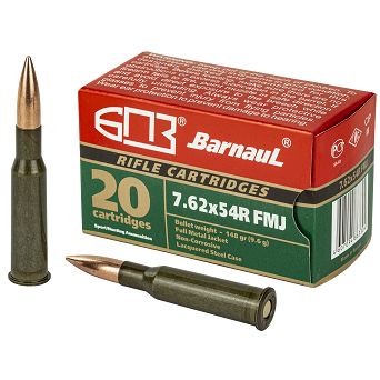 Nabój kulowy FMJ-BT BarnaulZN 11,3g/123grn // 7,62x54R