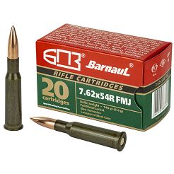 Nabój kulowy FMJ-BT Barnaul ZN 11.3g/123grn // 7.62x54R