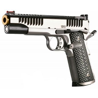 Pistol by Bul, Model : 1911 Classic Trophy SAW, Discipline : IPSC, Color : Black/Gold, Caliber : 9mm
